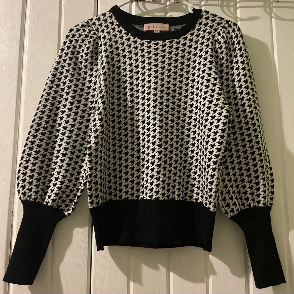 PHILOSOPHY houndstooth sweater X-small EUC